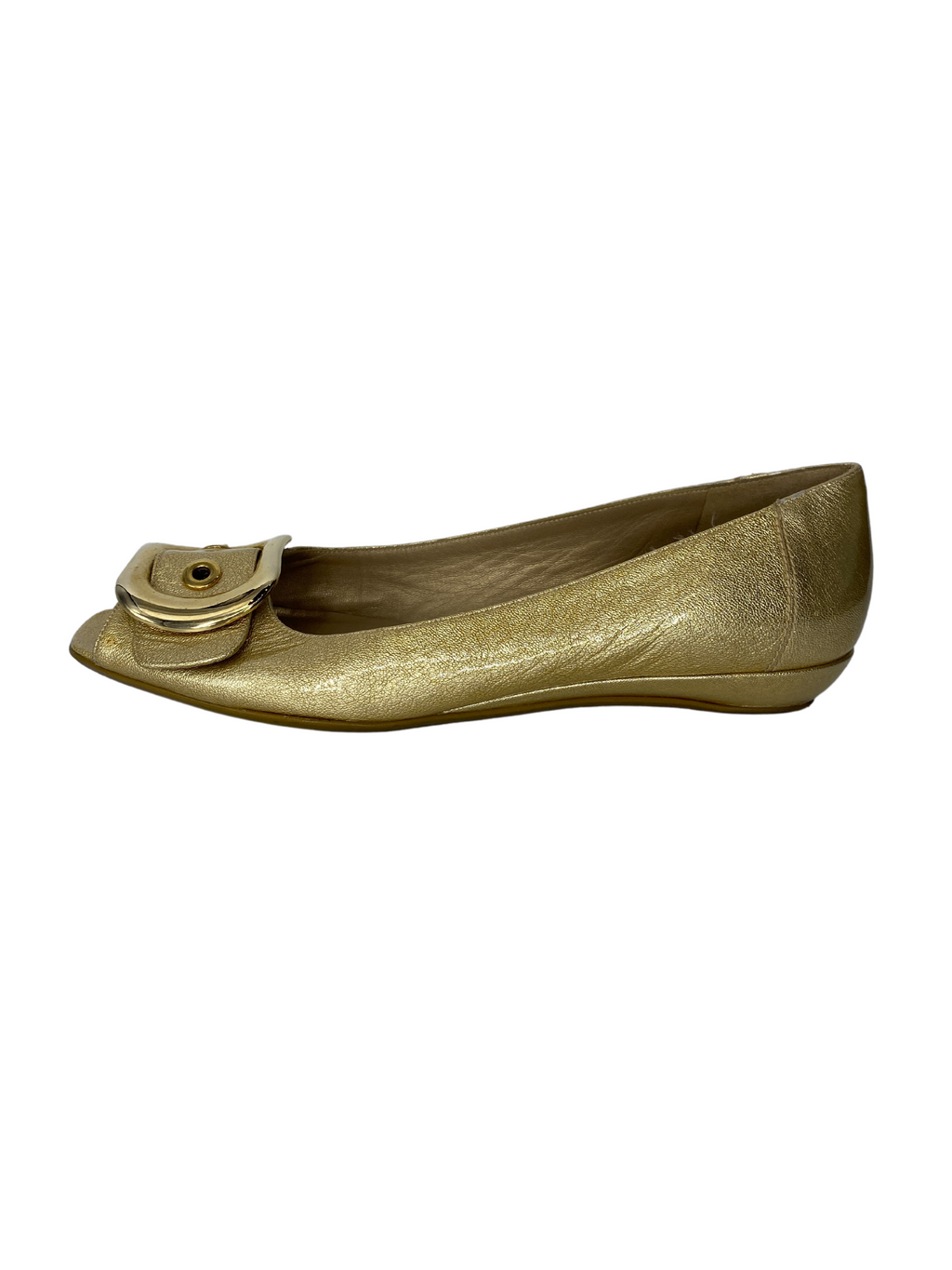 Stuart weitzman discount gold flats