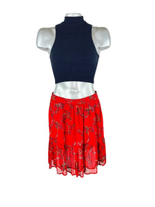 IRO Silk Floral Mini Chiffon Skirt |S|