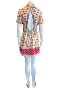 sandro floral shirt dress Sandro Amarante Floral Cutout Midi Shirtdress