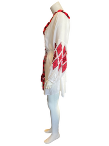 aztec cotton dress AZTEC COTTON SATIN DRESS BY SAHAR