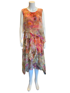 QinPei.Er Boho Silk Dress |XL|