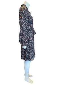rebecca taylor silk floral dress Rebecca Taylor Sakura' V-Neck Floral Silk Fit & Flare Dress ( Size 2 )