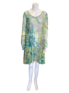 Lilith Green Cotton Mesh Swim Cover Up |XL|IT44|