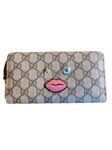 Gucci GG Supreme Canvas Lips Wallet